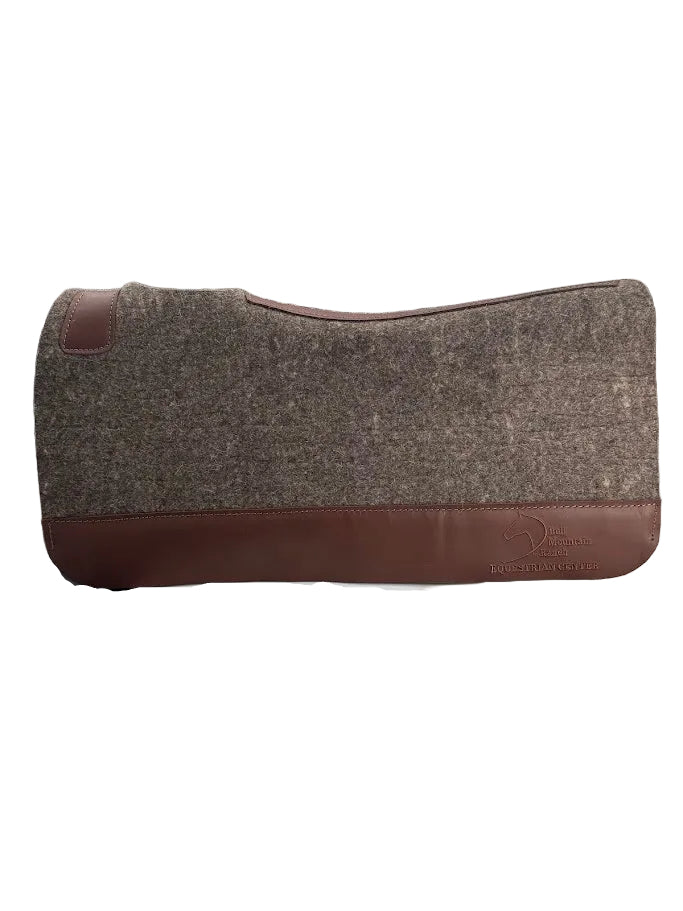 Chocolate Grey 100% Pressed Wool with a Brown Stitch Bell Mountain Logo