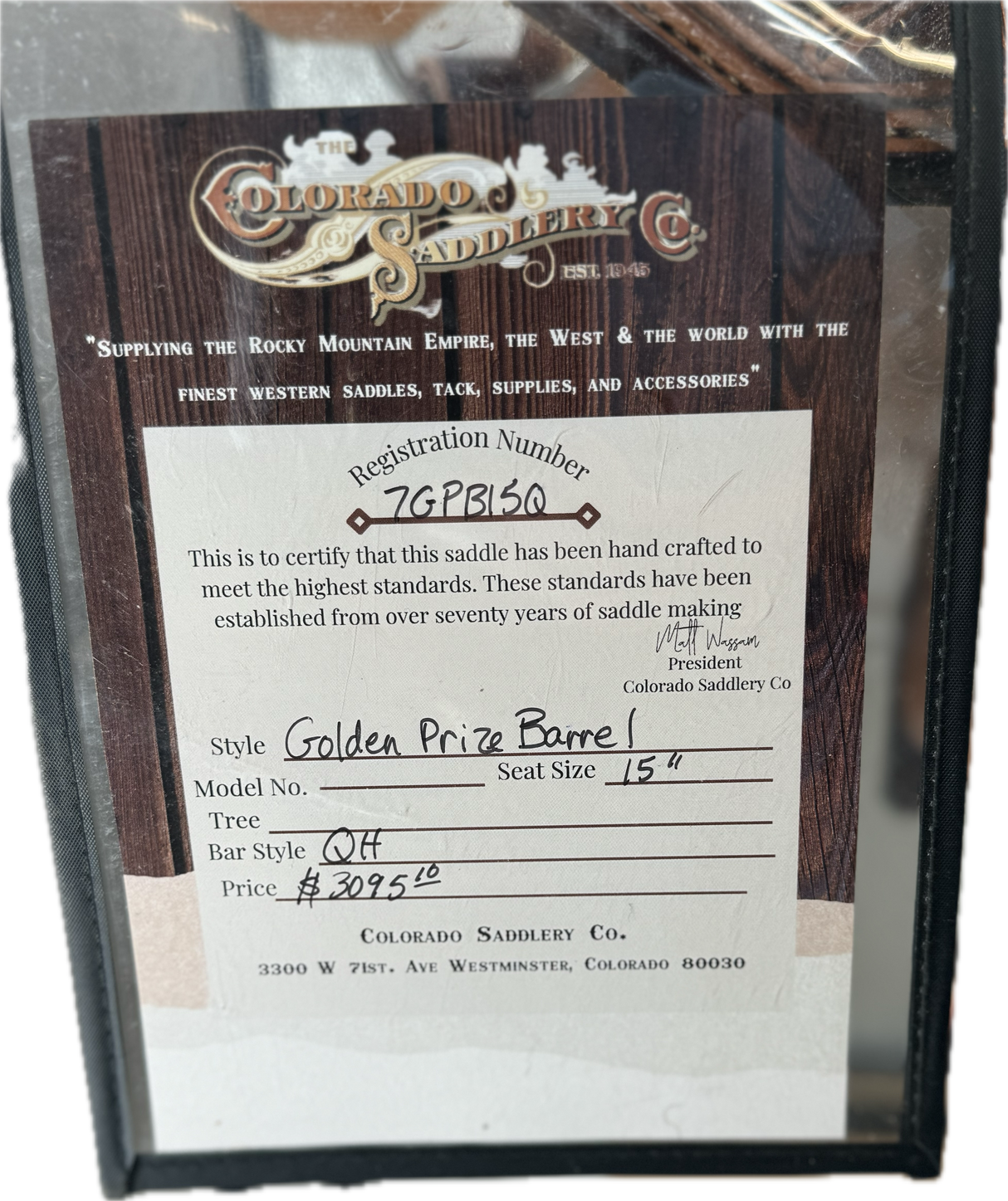 Barril de premio dorado de 15"