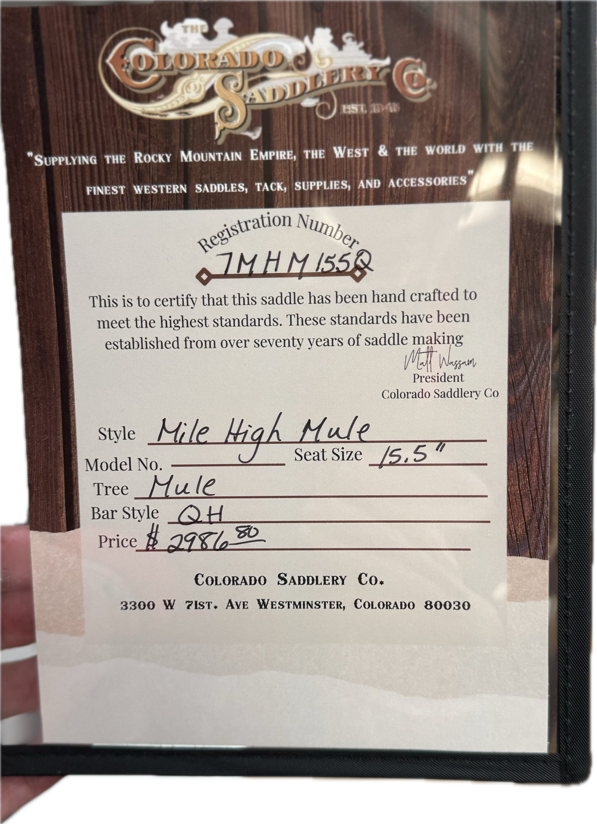 Mile High Mule 15.5"