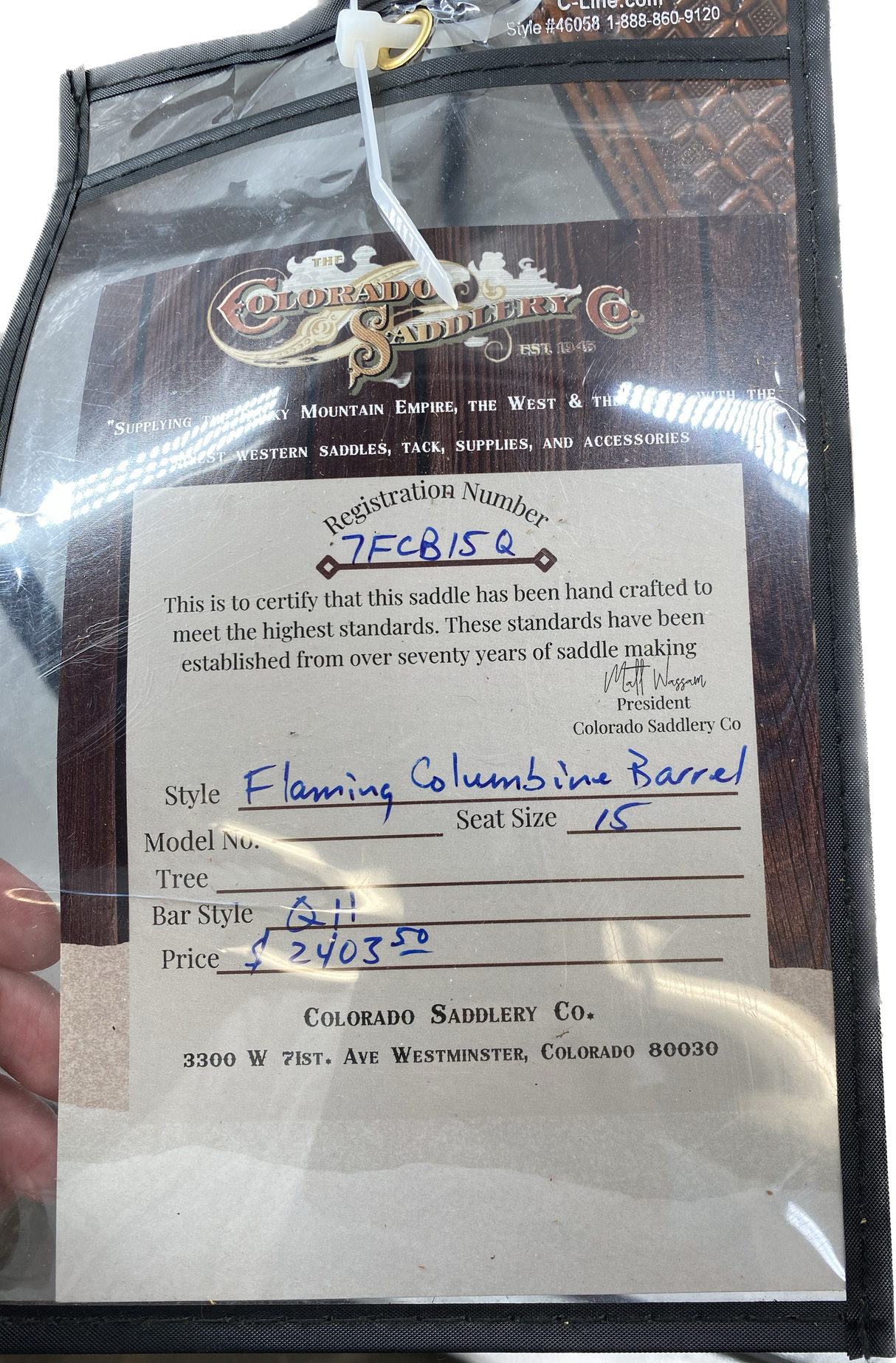 Barril de Columbine en llamas de 15"