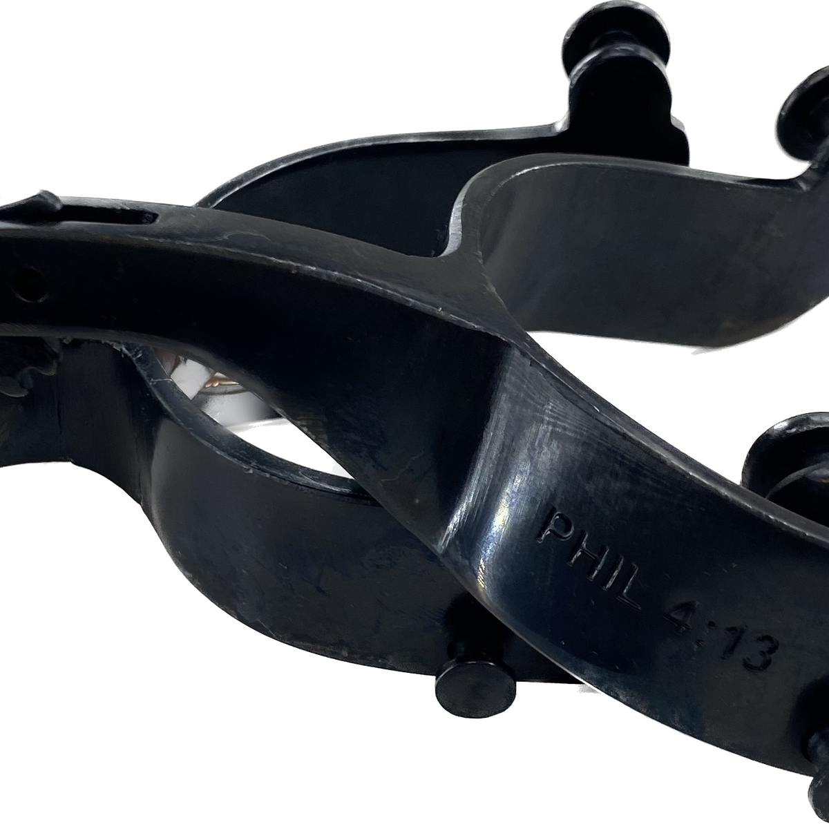 Black Steel Bull Riding Spurs - T K Specialties