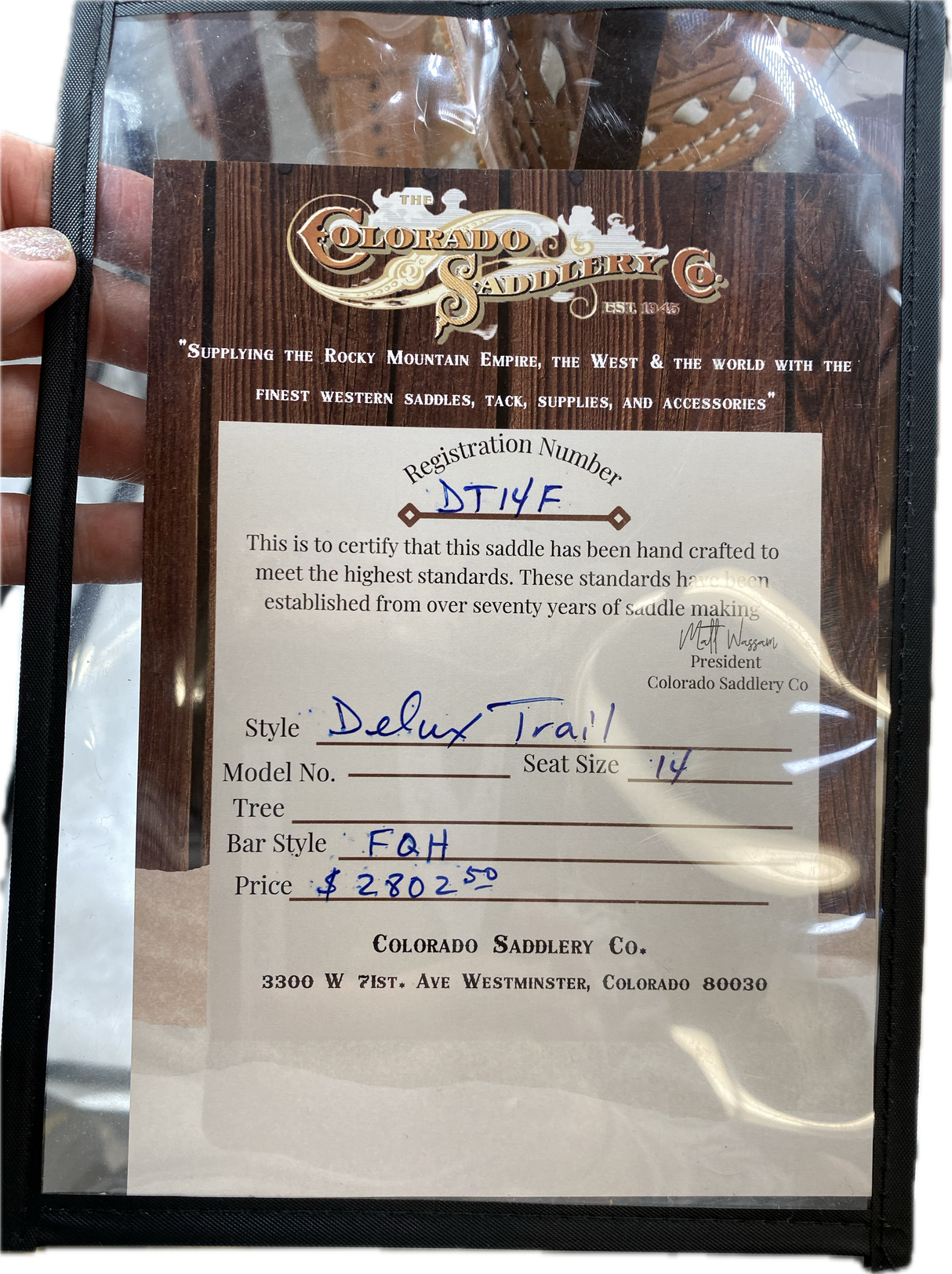 Sendero de lujo de 14"