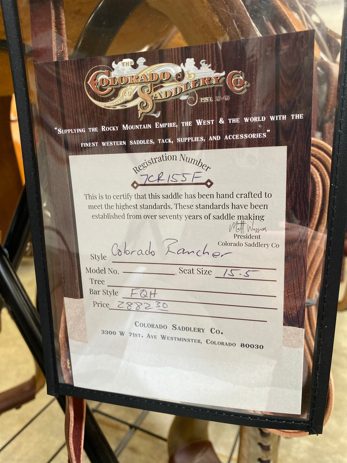 Colorado Rancher de 15,5"