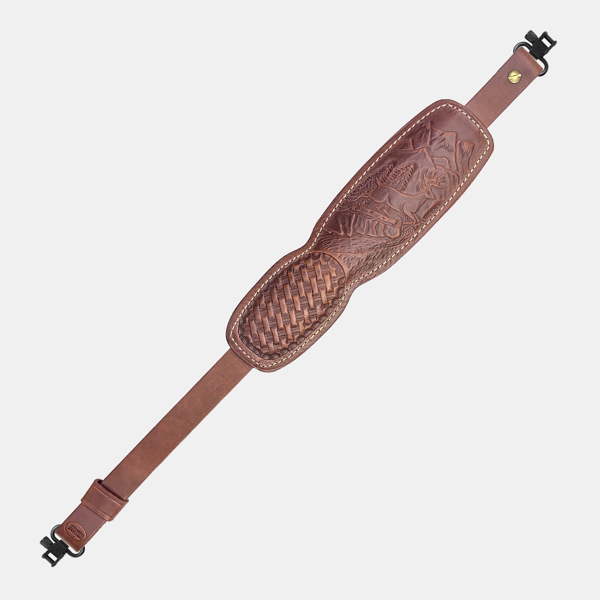 thumbnail image 2 of Handmade Australian Leather Rifle Sling – Black, Ambidextrous Shoulder Strap – Made In Australia 2 of 5
