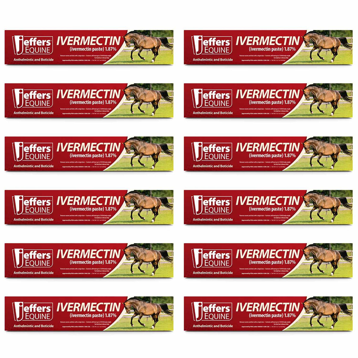 Jeffers Ivermectin Horse Dewormer Gel, Apple Flavored
