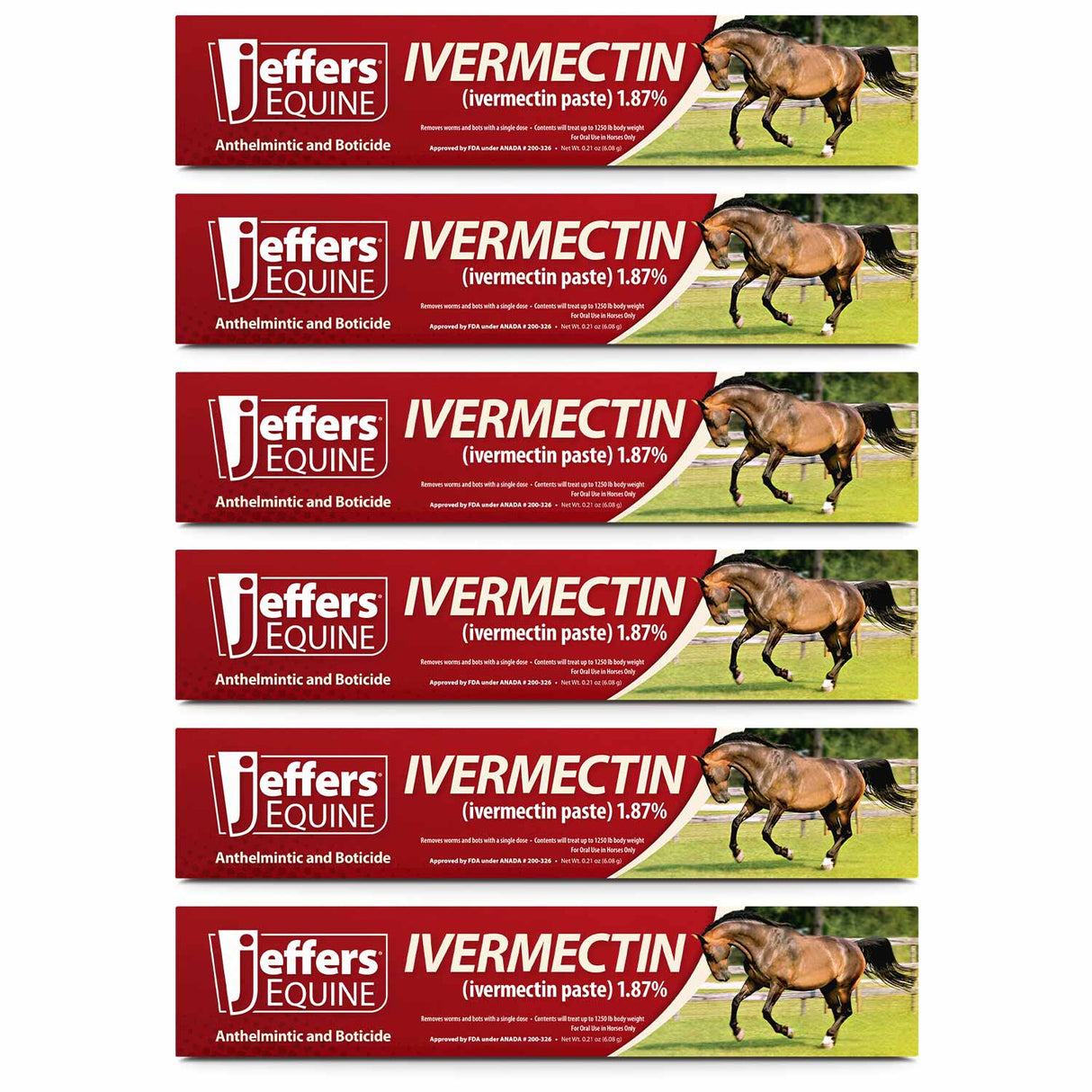 Jeffers Ivermectin Horse Dewormer Gel, Apple Flavored