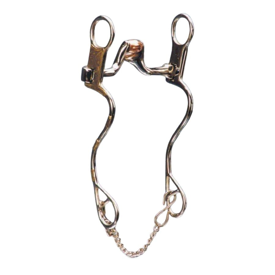 Bocado de carrillera suelto con rodillo de cobre - Bocado de carrillera en forma de "S"