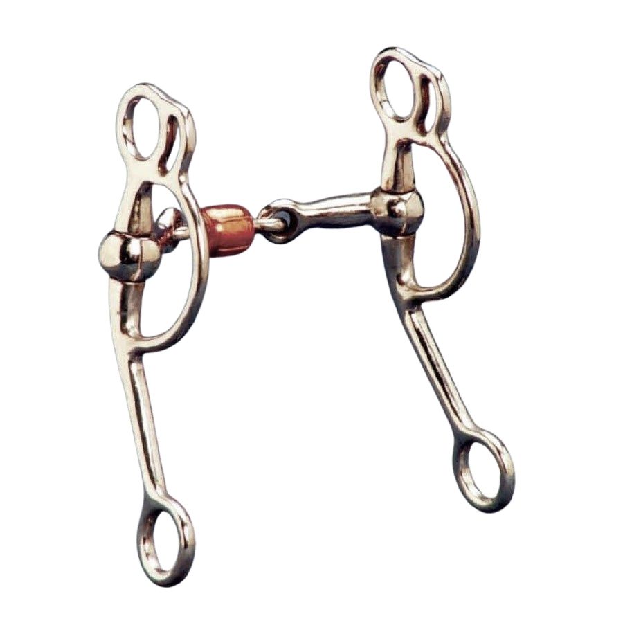 Bocado de entrenamiento con rodillo de cobre deslizante