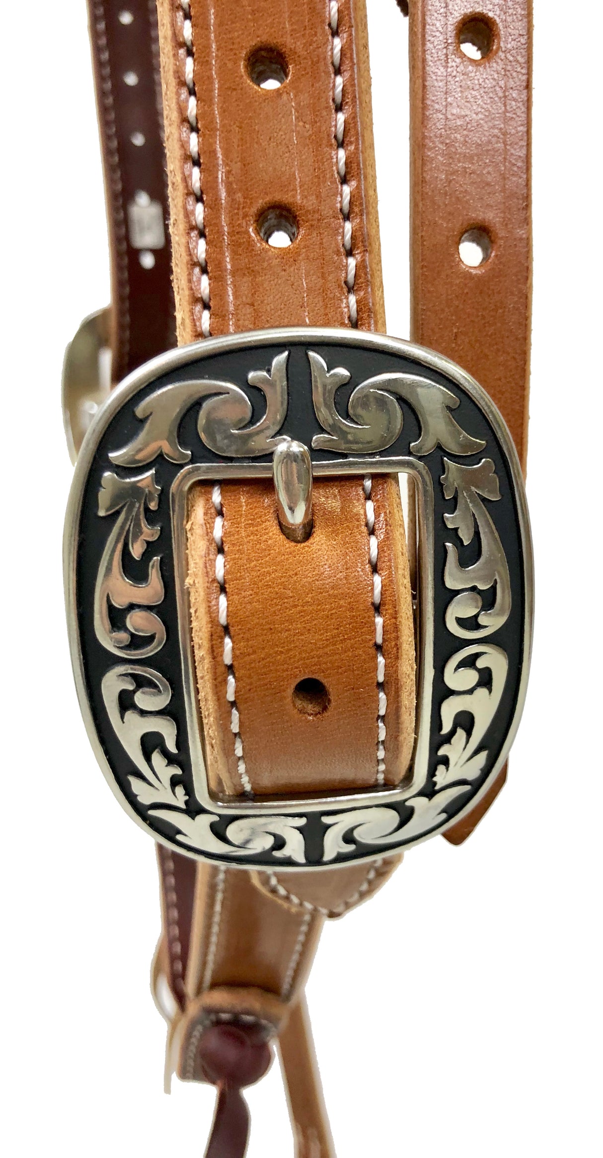 Arnés de cabezada Pro Series de 1" extra pesado, doble costura y banda frontal