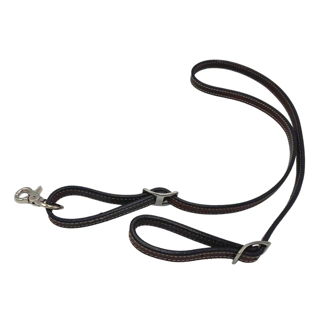 Dark Leather Stitched Tiedown