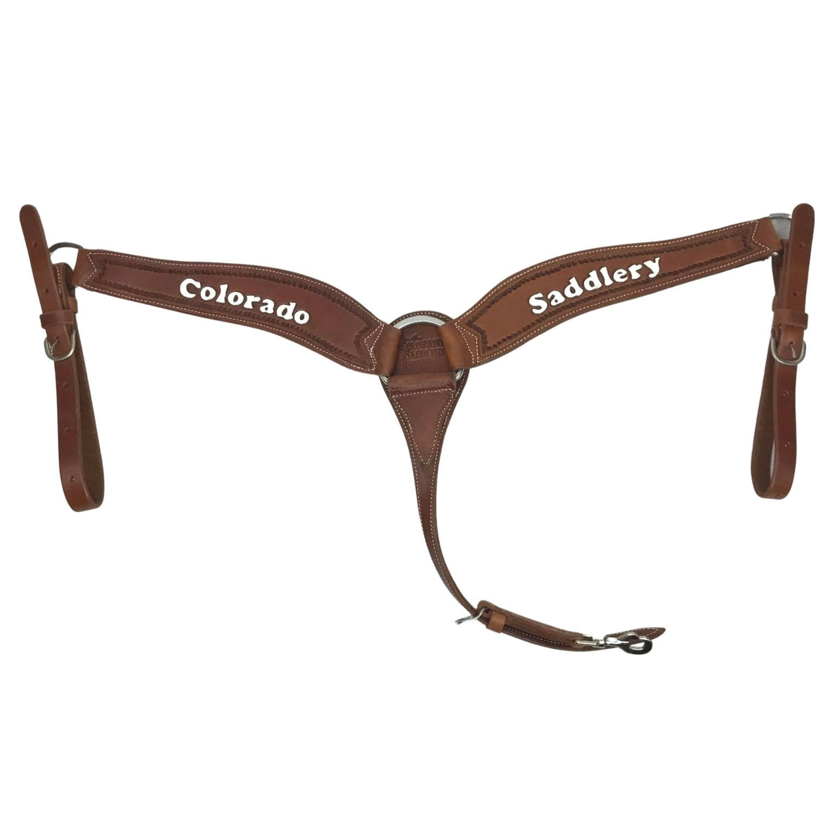 Colorado Saddlery White Lettered Roper Breast Collar