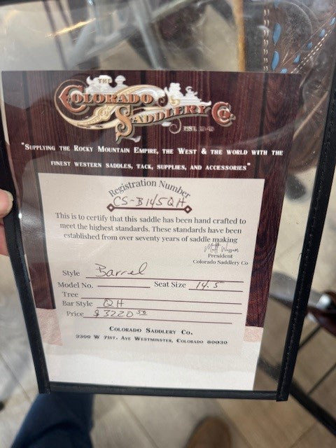 BuckStitched Inlay Barrel Racer 14.5 QH