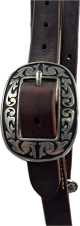 Pro Series 1 5/8" Extra Heavy Harness Slit Ear Headstall with Black Base Hardware