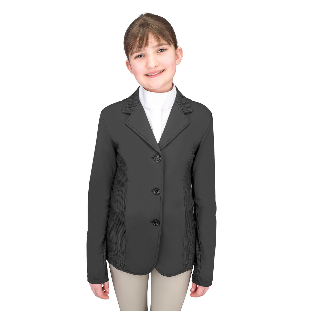 Kids' Mesh Hybrid Show Coat - Black