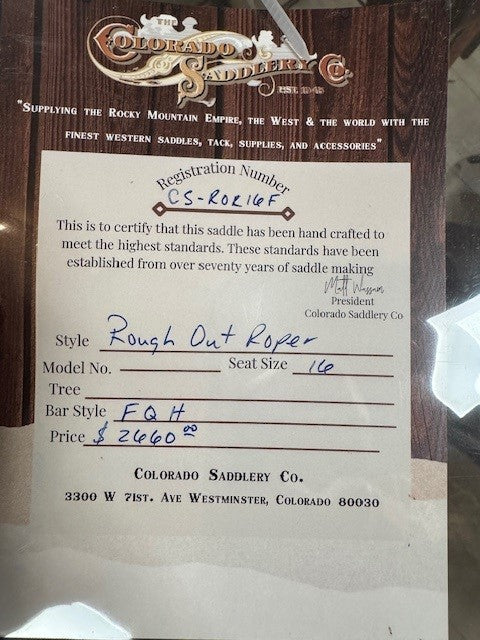 Rough Out Roper 16 FQH