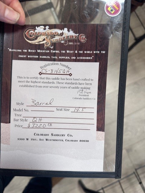 Barrel Saddle 14.5 QH