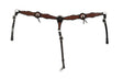 Brown leather breast collar with conchos