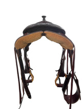 Tooled dark oil swell on 16 inch Western Dressage Saddle