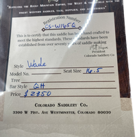 Colorado Saddlery Wade 16.5"