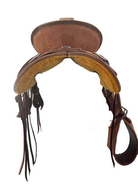 Rough Out mule saddle