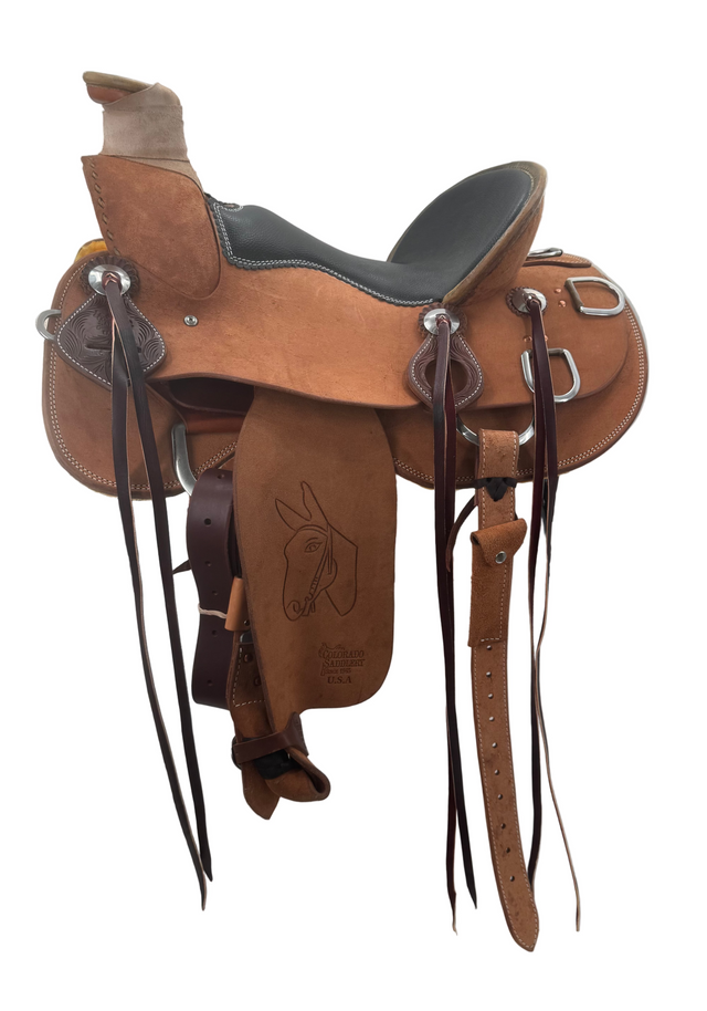 Rough out mule saddle with wade tree