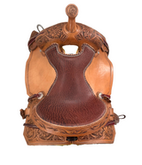 Western Saddle with Floral Tooling