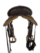 Colorado Saddlery buck stitched sunflower tooled saddle