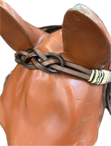 Knotted Headstall with rawhide