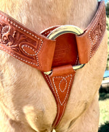 Floral Tooled Breast Collar