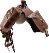 Bolsa de cuerno marrón Ultra Rider con funda desmontable