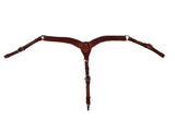 Roping Breast Collar  w/ Box stitch Dark Oil