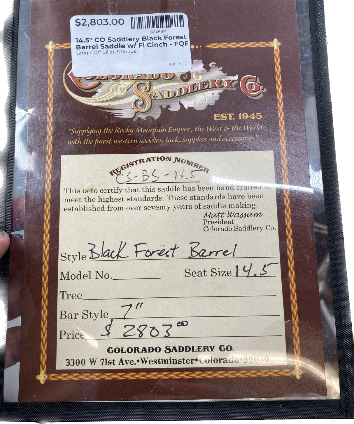 Barril Selva Negra de 14,5"