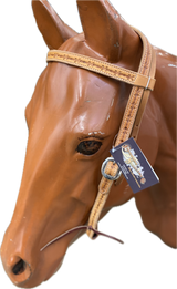 Colorado Gold Border Tooled Headstall