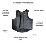 Chaleco de cuero PRO Rodeo Outfitter