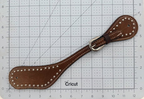 Brown western spur straps fancy
