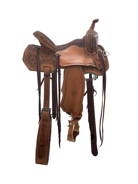 Brown western saddle lightweight