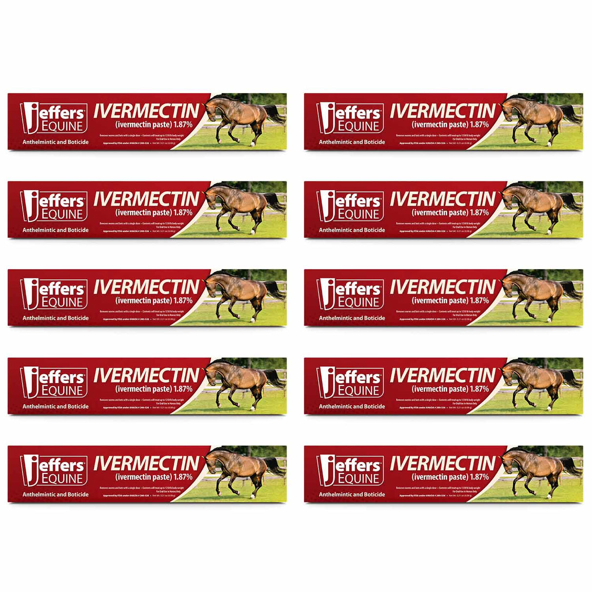 Jeffers Ivermectin Horse Dewormer Gel, Apple Flavored