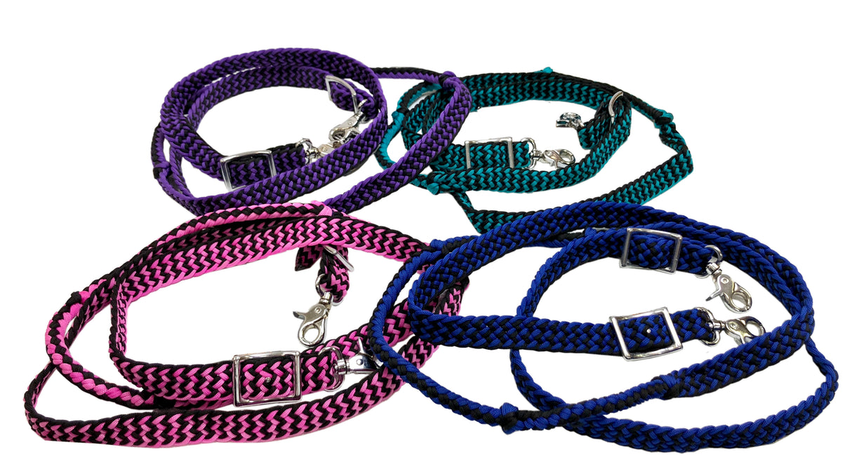 Paracord Barrel/Roping Reins (Assorted Colors)