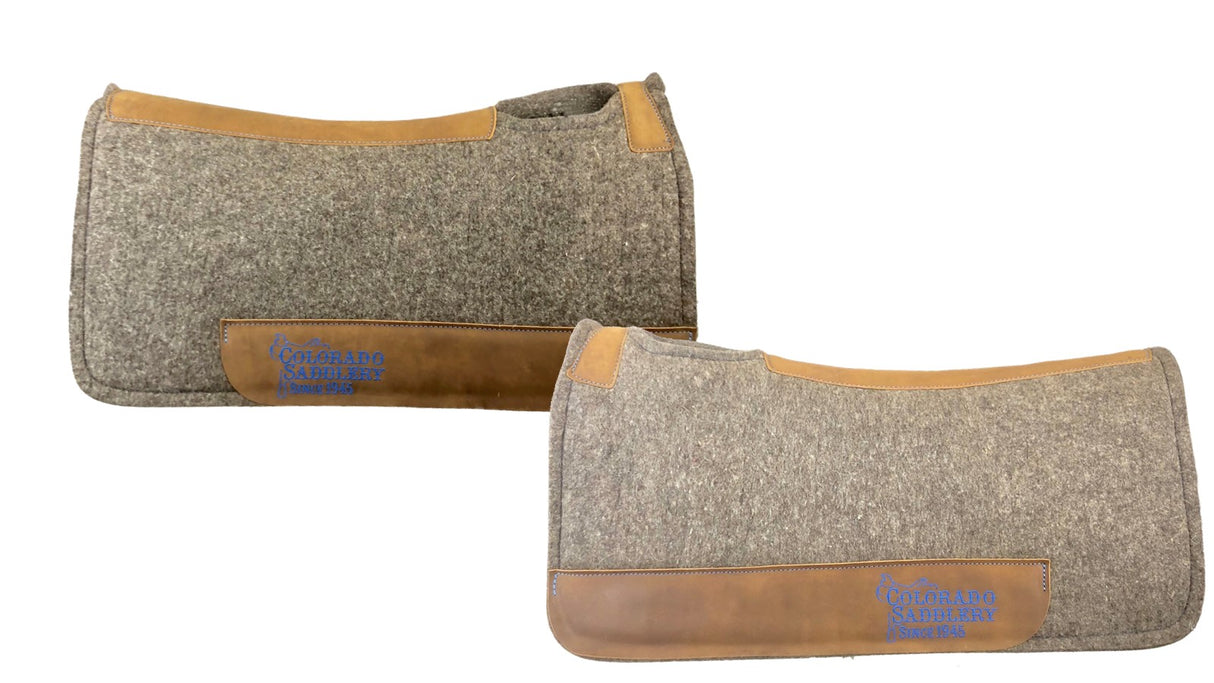 100% lana prensada gris chocolate con costuras azules