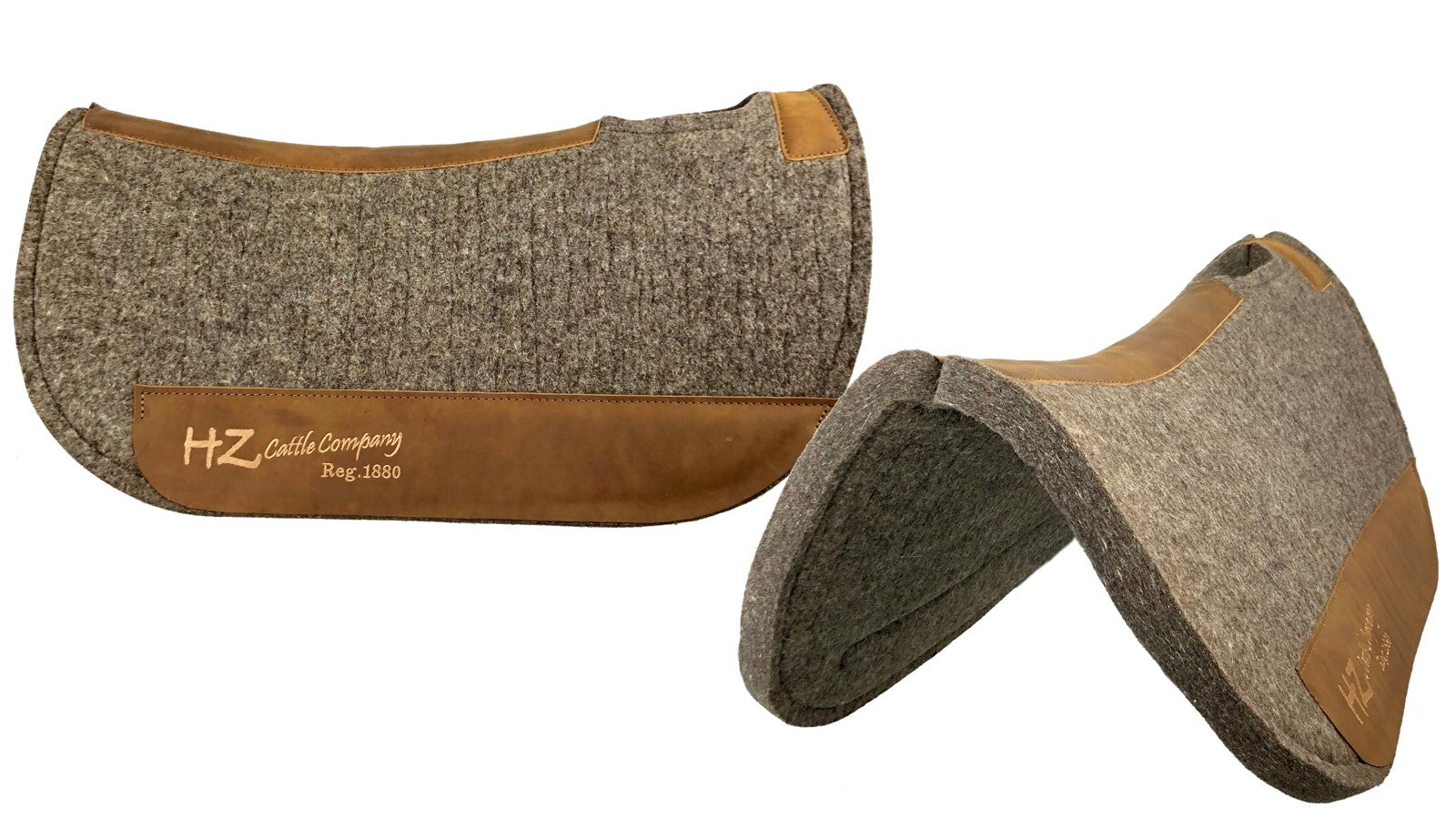 Chocolate Grey 100% Pressed Wool Ultimate Trail Saddle Pad with