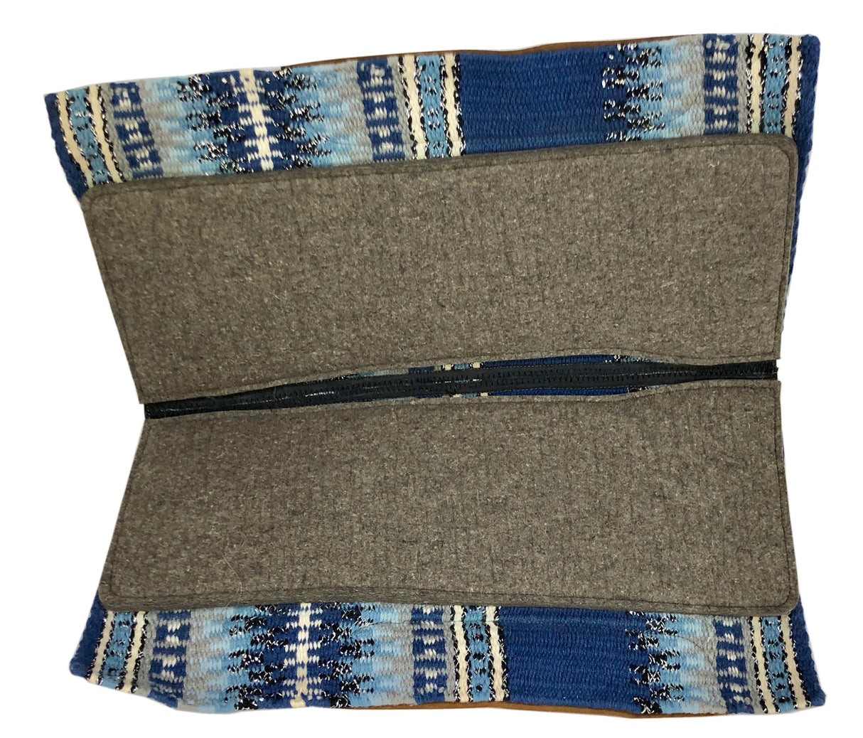 Spine Relief Woven Blanket Saddle Pad with Wool Bottom- ASSORTED COLORS