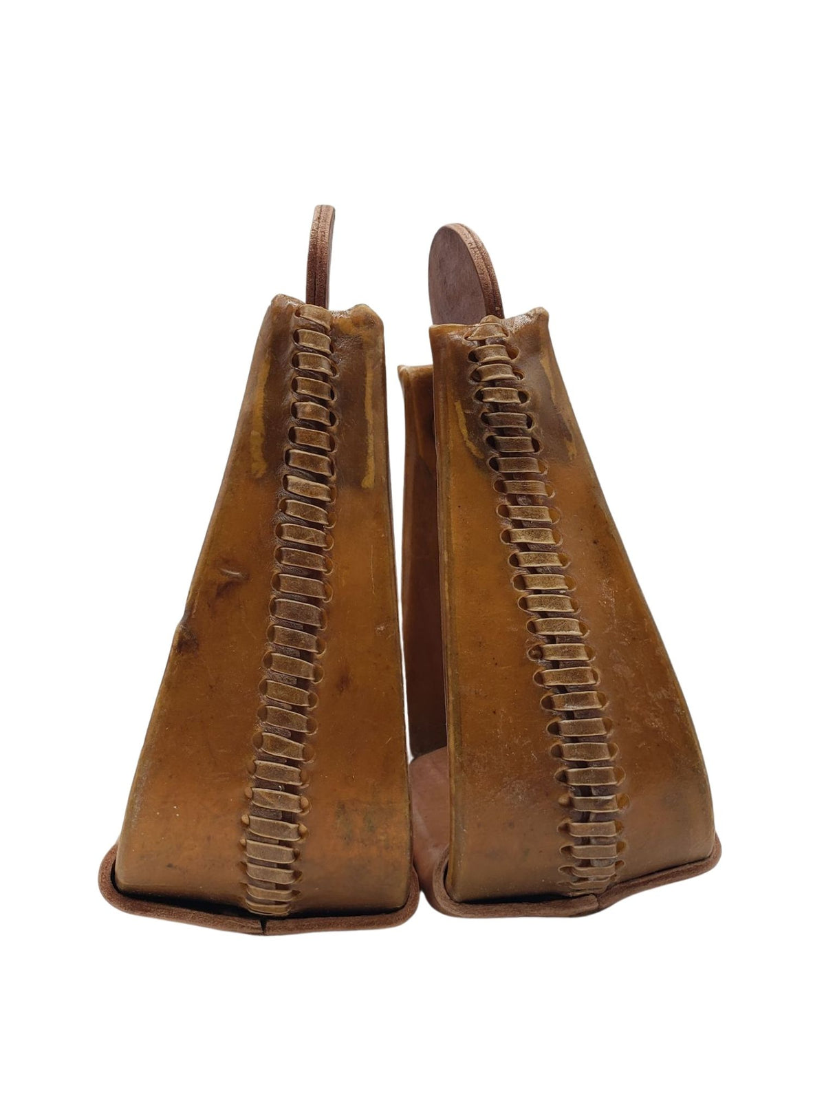 Estribos de cuero crudo profundo de 4"