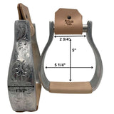 Estribos de exhibición Visalia de aluminio grabado