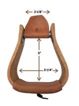 3" Overshoe Stirrups with Leather Wears & Treads