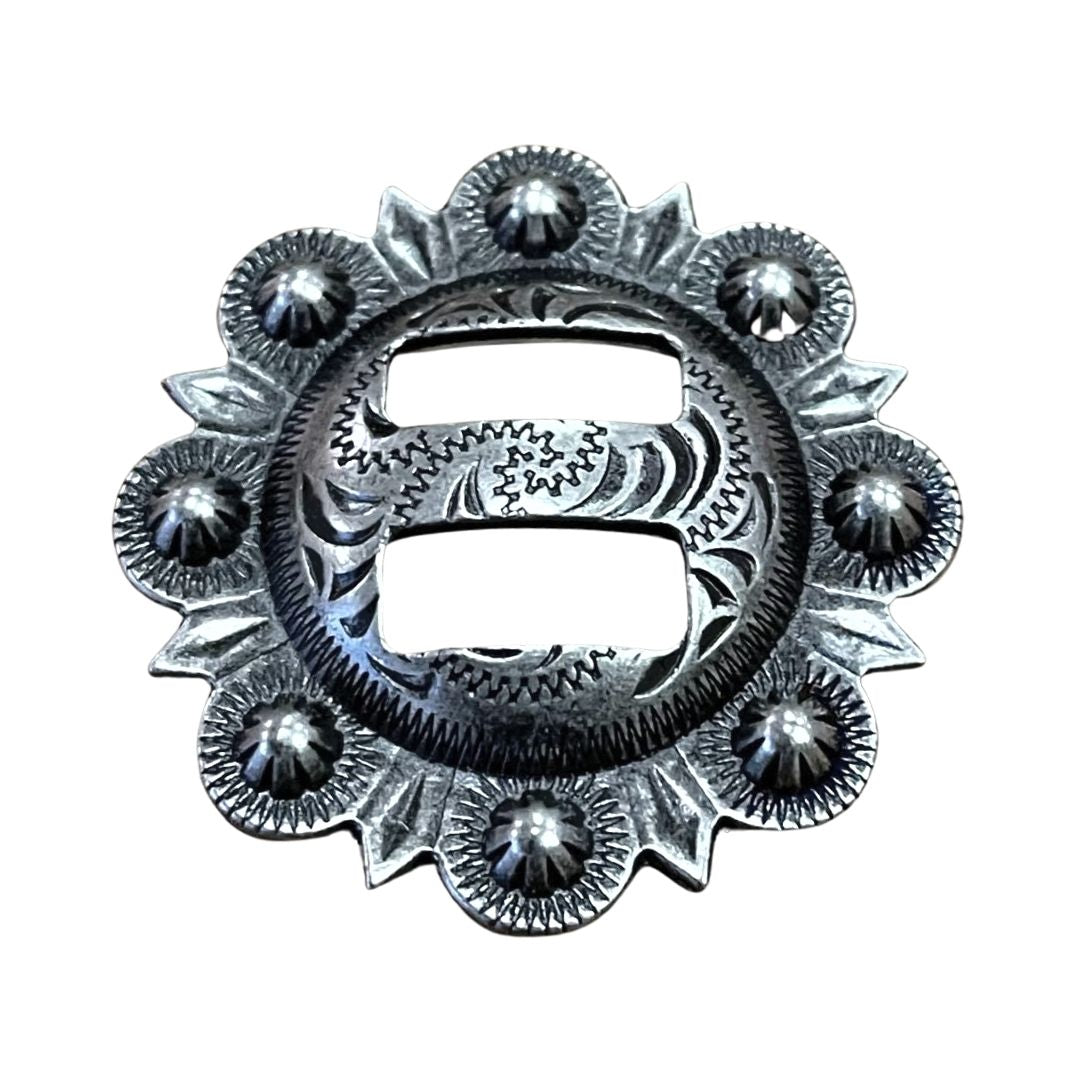 1 1/4" Silver Berry Slotted Concho