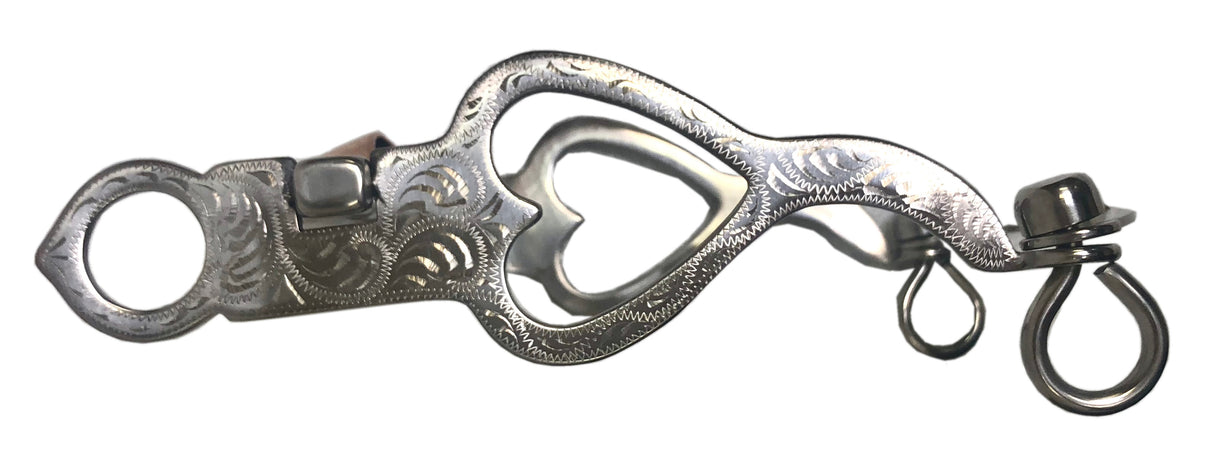 Bocado de exhibición de corazón vacío con rodillo cubierto de grillos