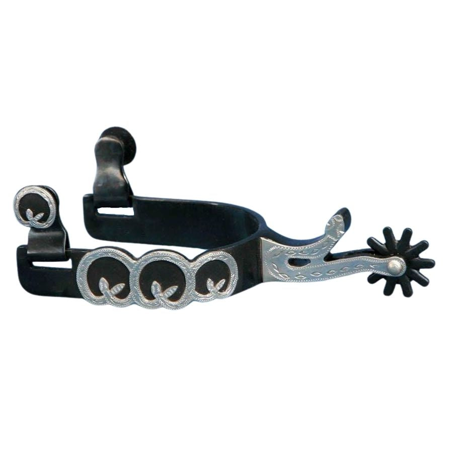 Espuelas de cascabel con espalda de diamante