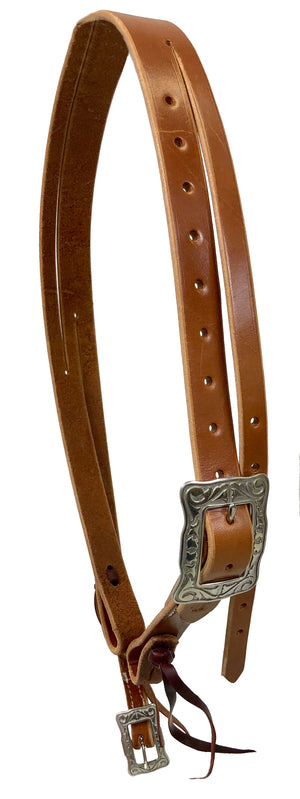 Pro Series 1 5/8" Extra Heavy Harness Slit Ear Headstall with Classic Hardware