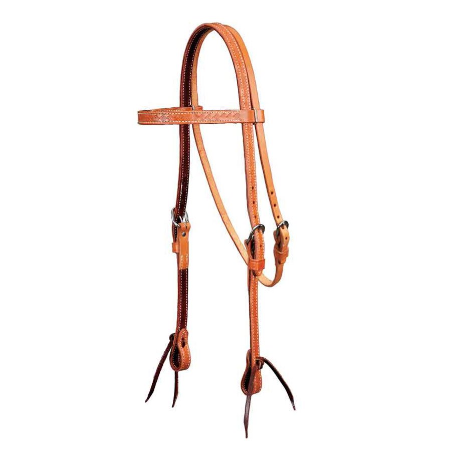 Colorado Gold Basket Stamped Headstall