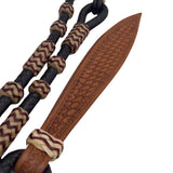 Dark Romel Reins with Tan Rawhide